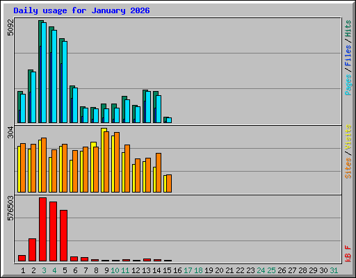 Daily usage for January 2026